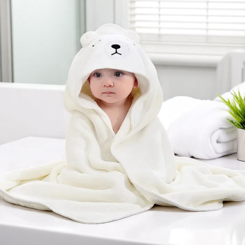 Baby Ollie “SnuggleTails” Cartoon Hooded Bath Towel
