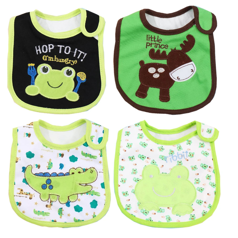 Baby Ollie “MealBloom” Waterproof Bib Set – 4 Pieces