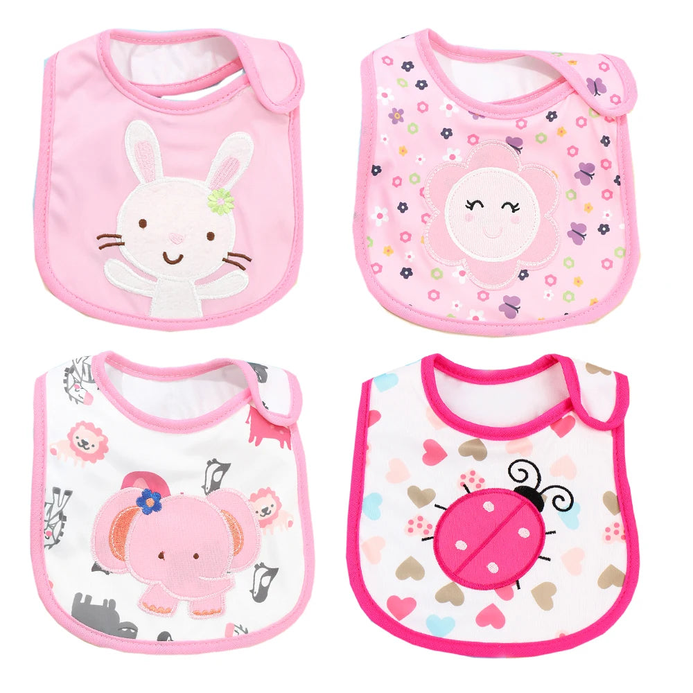 Baby Ollie “MealBloom” Waterproof Bib Set – 4 Pieces