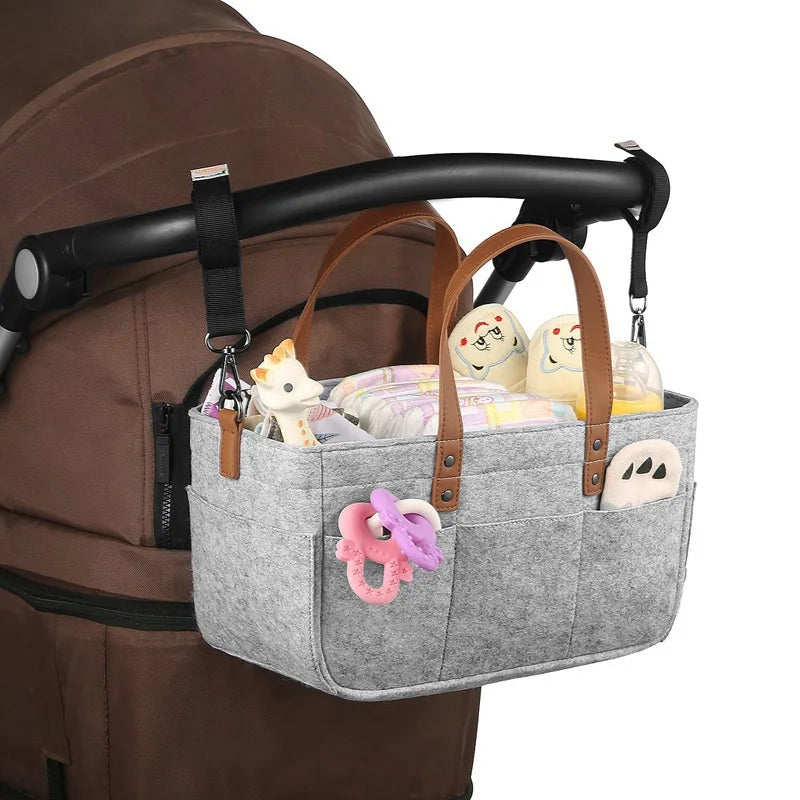 Baby Ollie "ToteNest" – Felt Diaper Caddy & Nursery Organizer