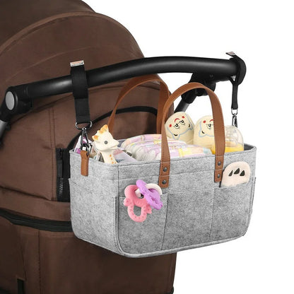 Baby Ollie "ToteNest" – Felt Diaper Caddy & Nursery Organizer