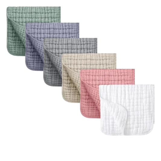 Baby Ollie “CloudBoost” Burp Cloth Set – 6-Pack Ultra-Soft Gauze Layers