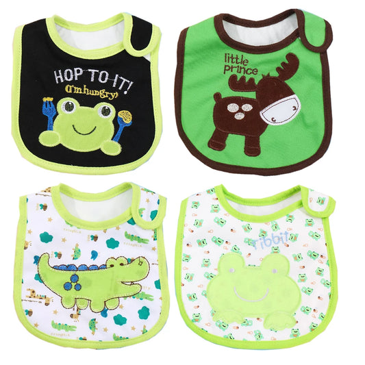 Baby Ollie “MealBloom” Waterproof Bib Set – 4 Pieces